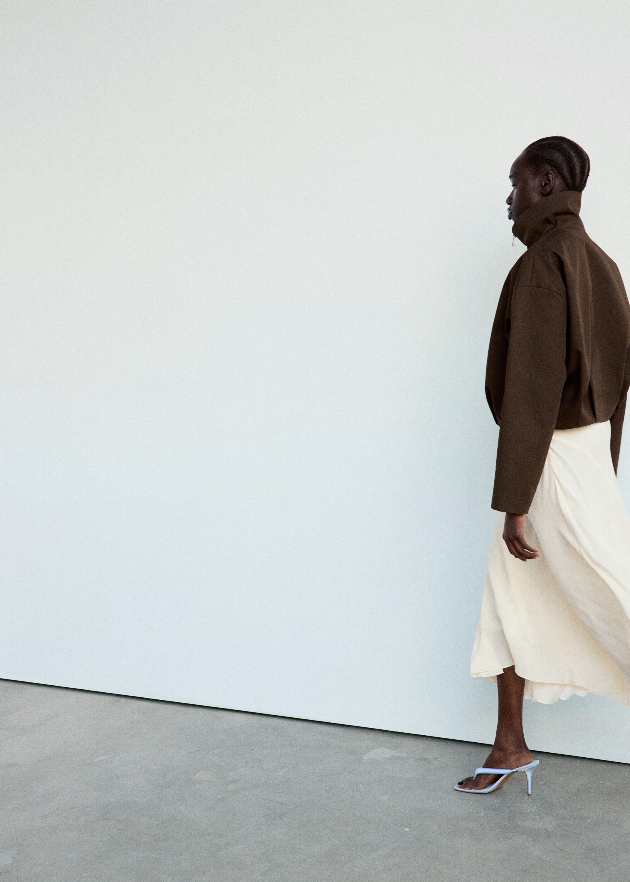 Oversized funnel-neck jacket