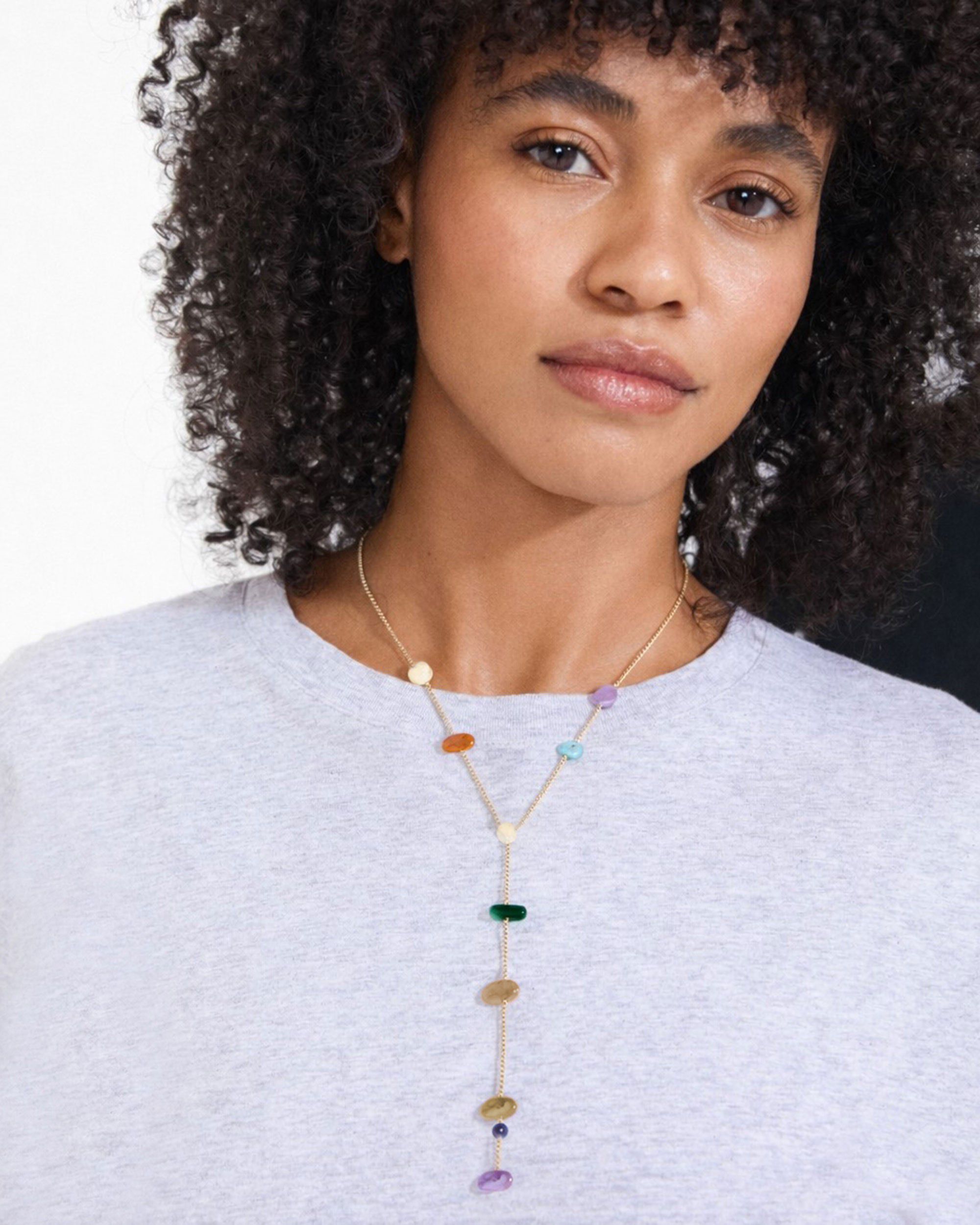 NARI Y-necklace gold-plated