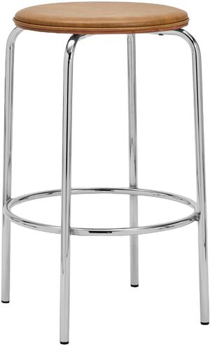 Bar Stool, HDComma, Cognac, Chro