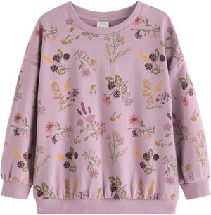 Soft cotton sweatshirt with relaxed