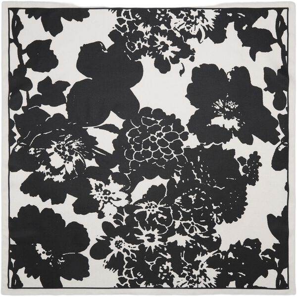 Floral-print satin scarf