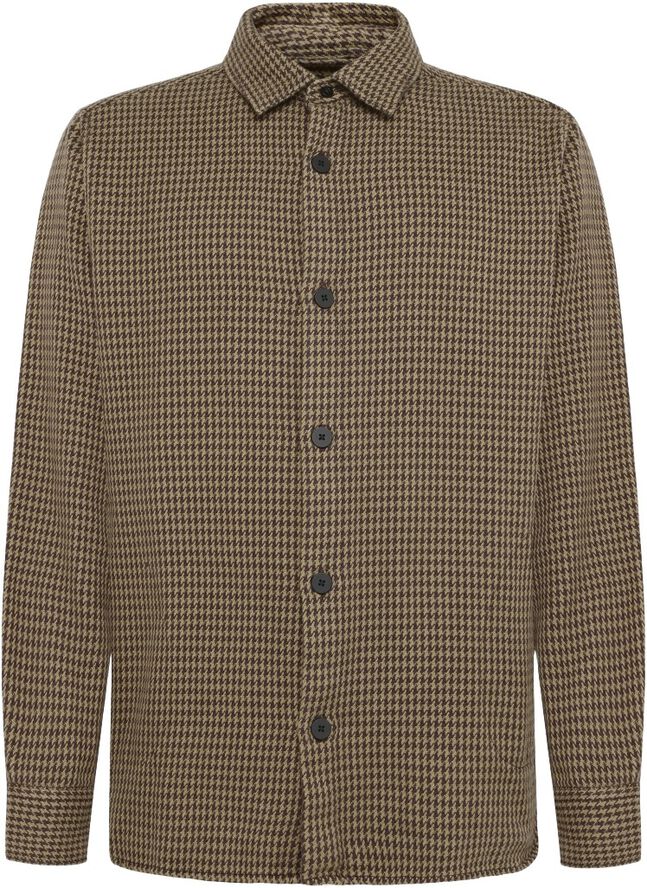 Loose houndtooth overshirt