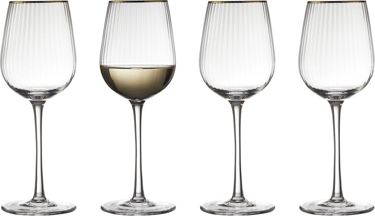 Vitvinsglas Palermo Gold 30 cl 4 st