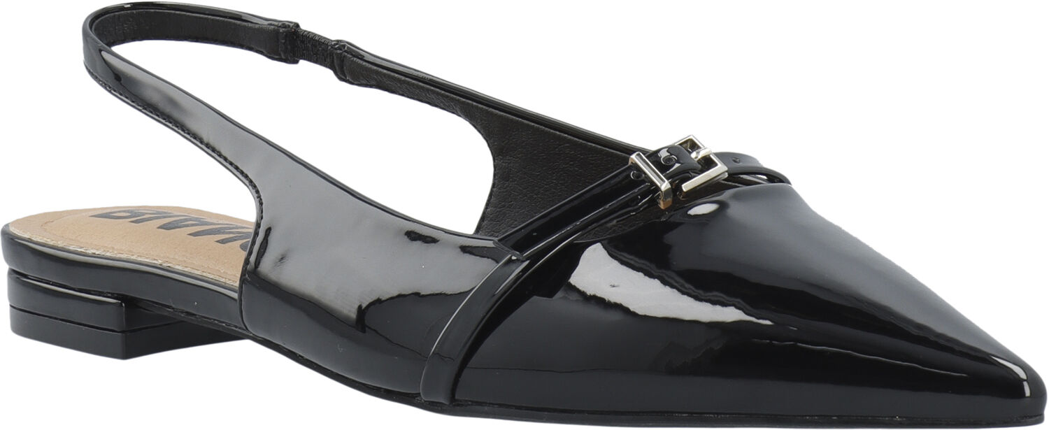 BIABARI Pointy Flat Slingback Faux Leather