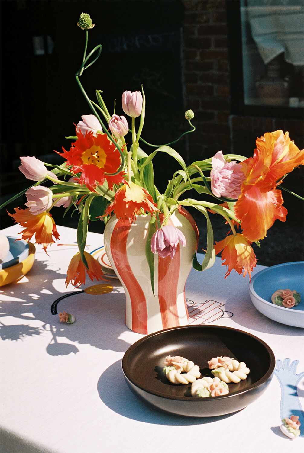 Sobremesa Stripe Vase-Small-Red
