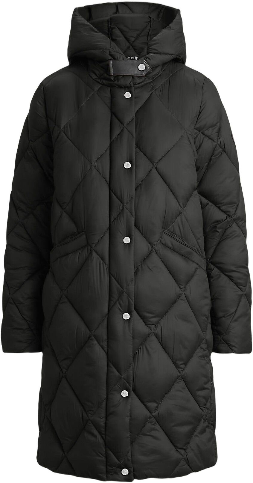 Hooded Diamond-Quilted Down Coat