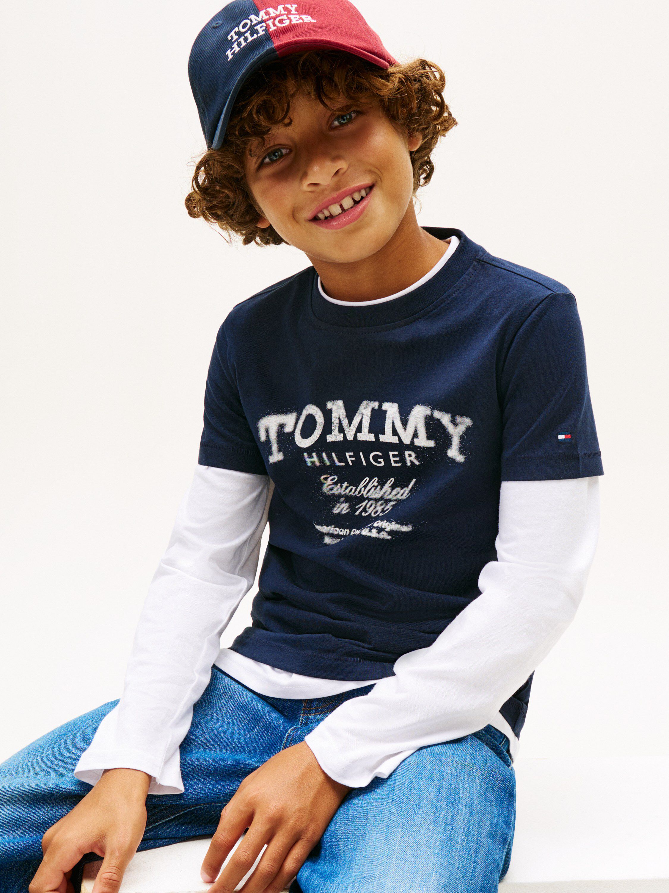 TOMMY FADED PRINT T-SHIRT SS