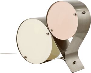 Coppia Table Lamp, Steel, EU (Base: Bronze Steel, Shade: Ivory & Blush