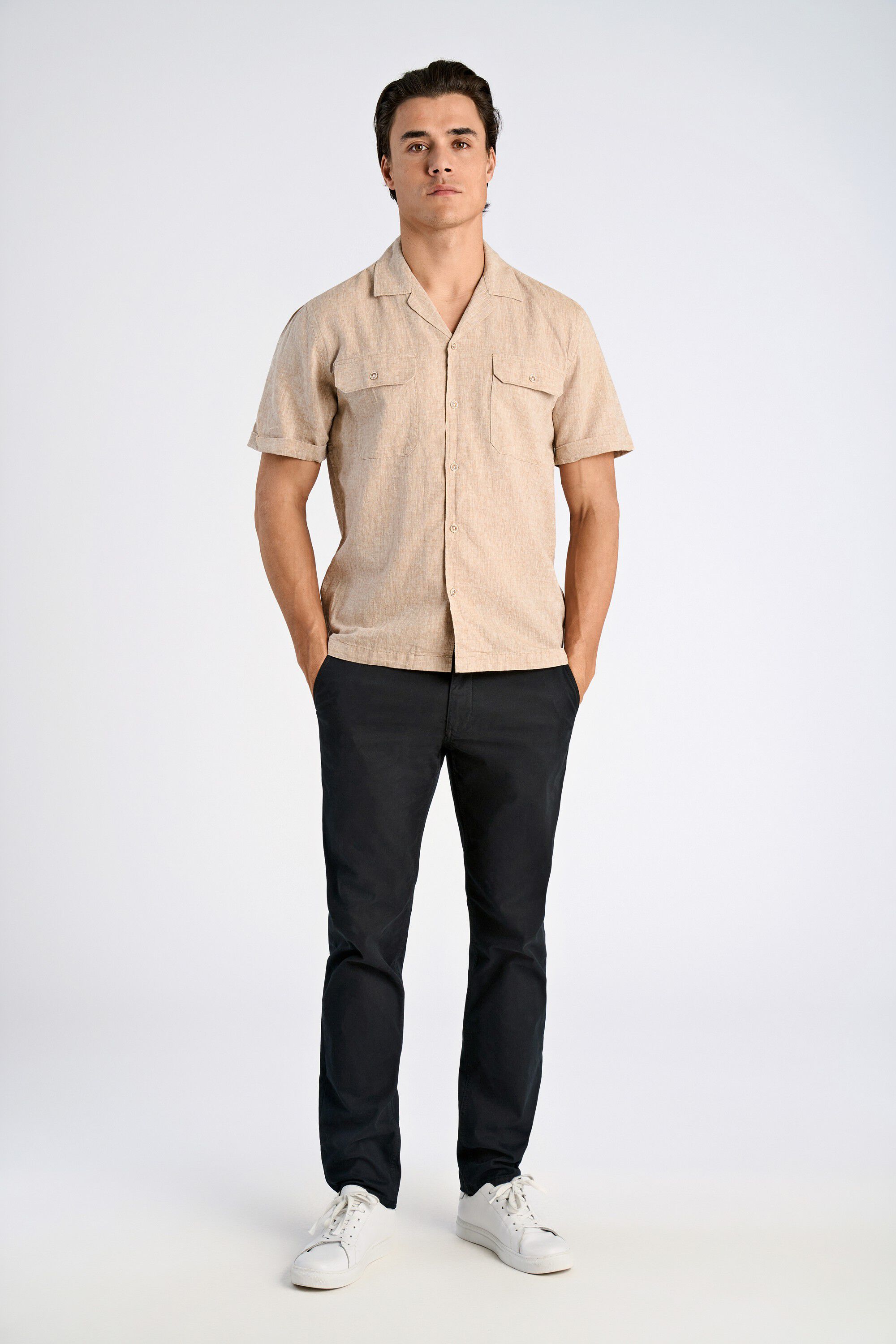 Cotton/linen resort shirt S/S