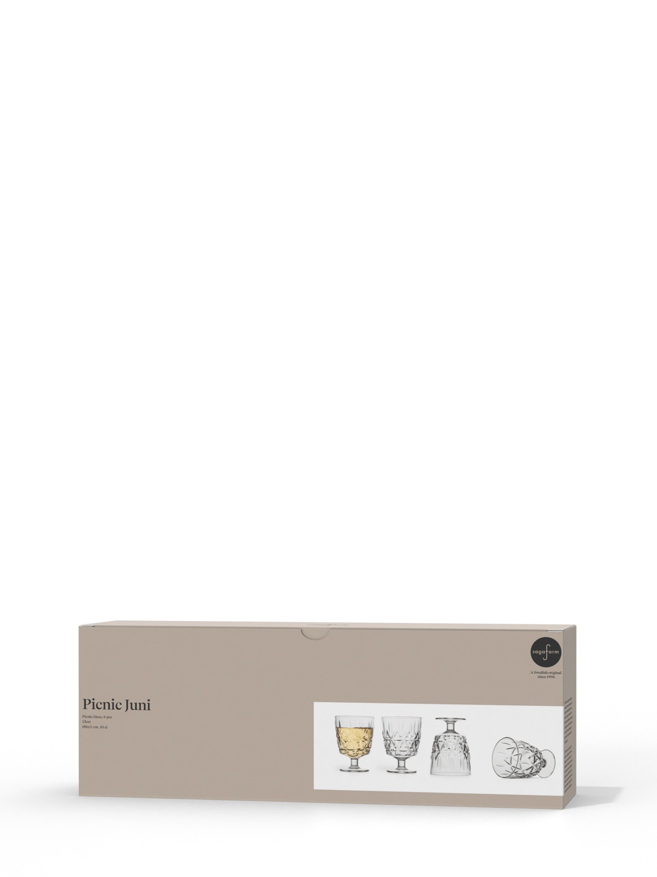 Picnic Juni glass, 4-pcs (6) Clear