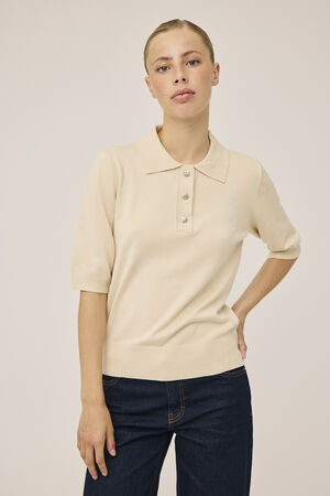 Frigga 11 Kortærmede strik polo - Viscose LENZINGECOVERO