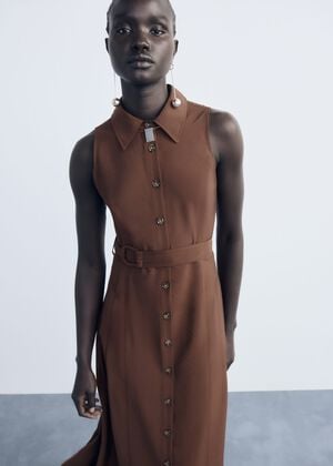 Belt shirt dress