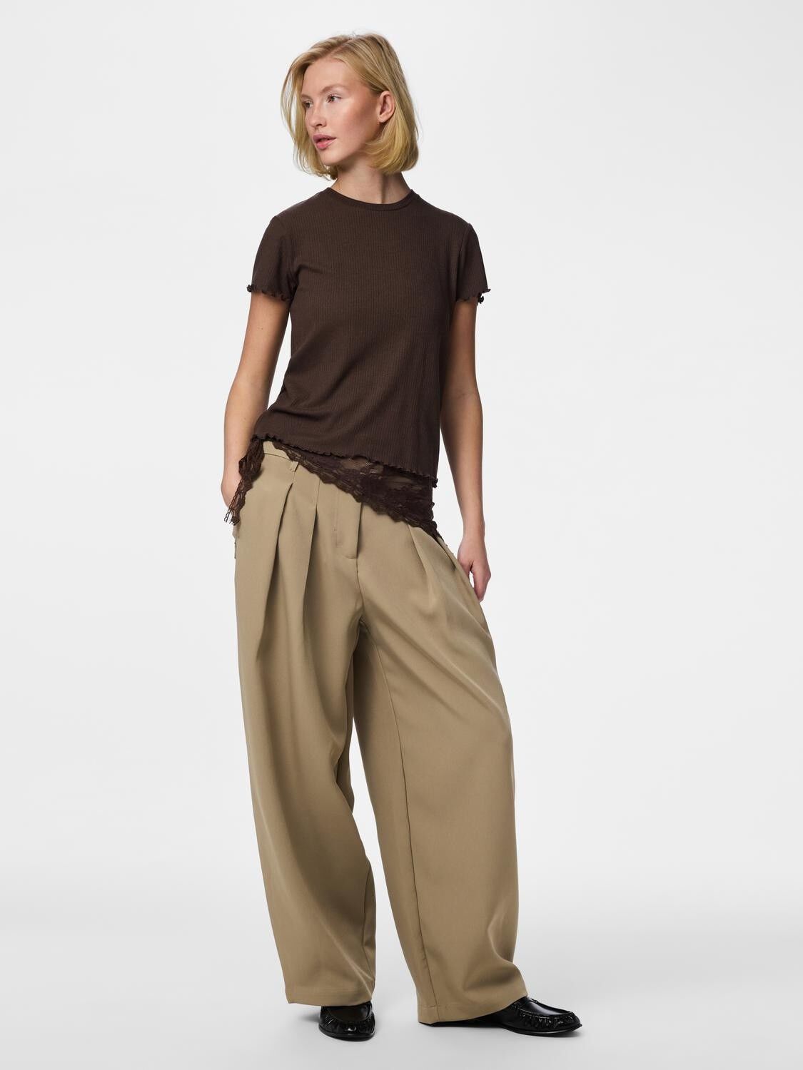 Pcnicca Ss O-Neck Top Jrs Noos