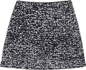 Skjørt i myk fløyel med paljetter o