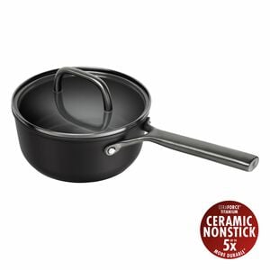 Milano, Kastrull med glaslock 18 cm, Svart