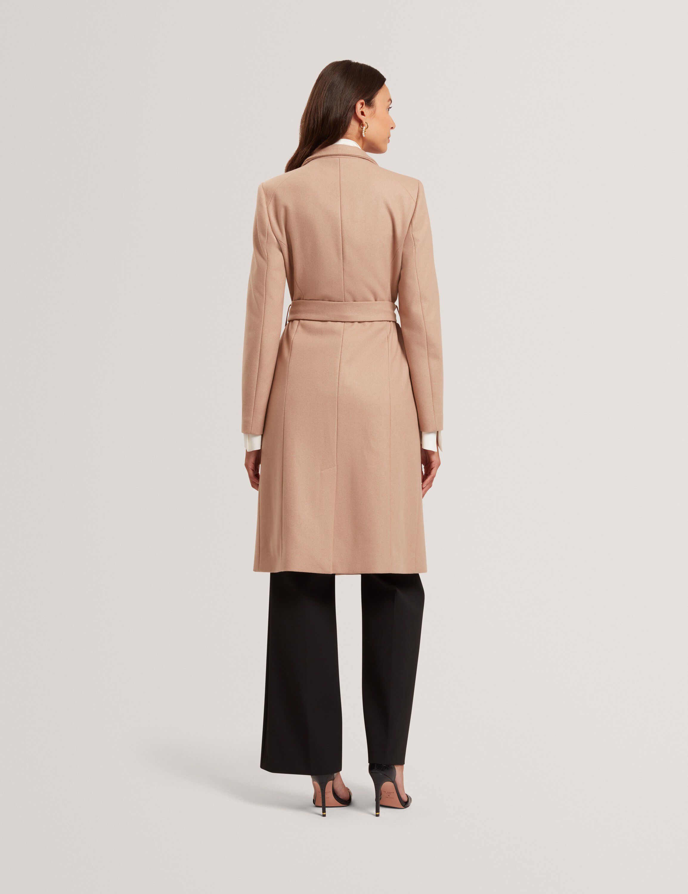 ROSE Mid Length Belted Wool Wrap Co