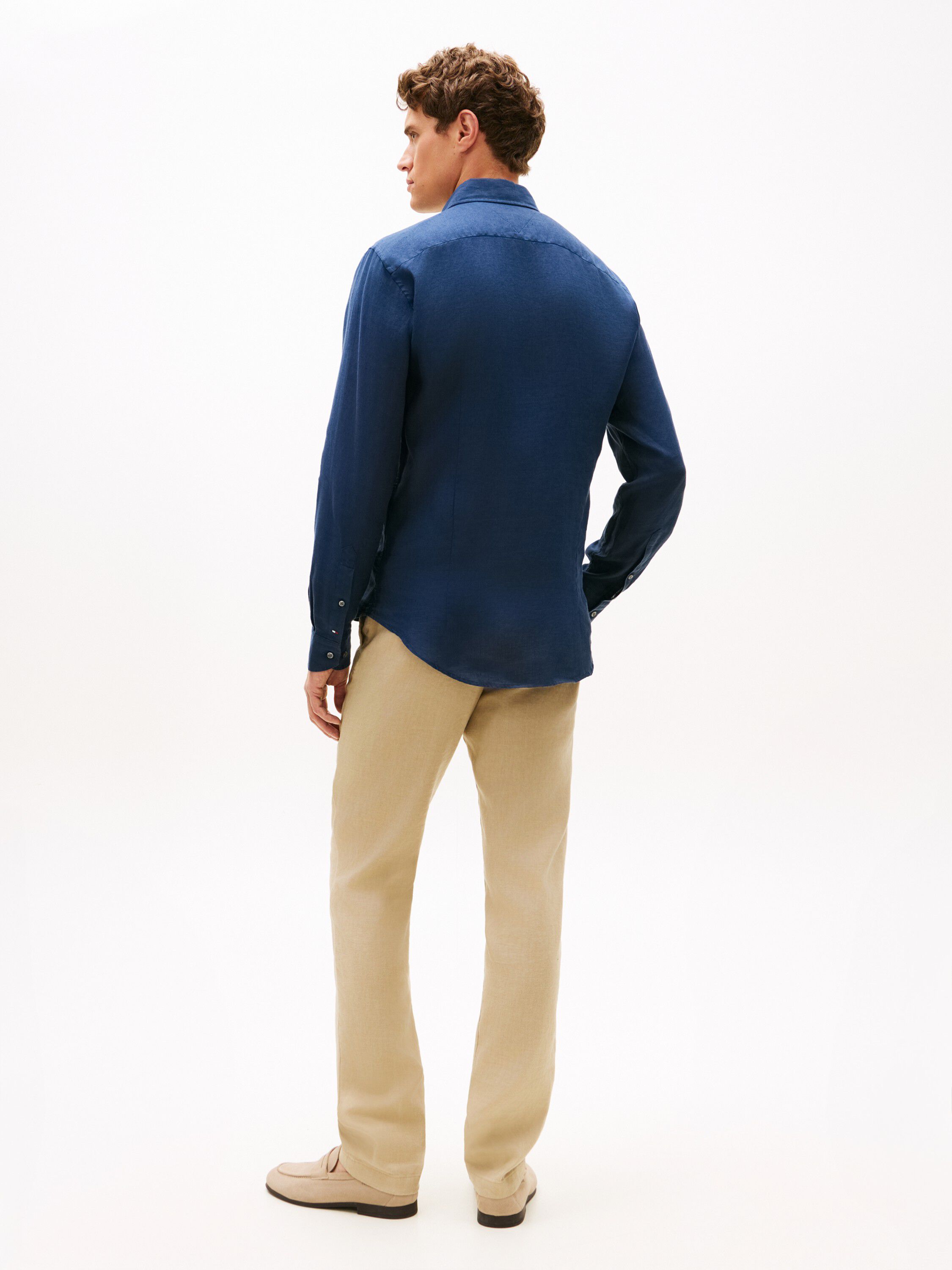 Smart Casual Slim Fit Pure Linen Shirt