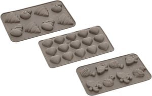 Chokladform 3 delar Latte Silikon
