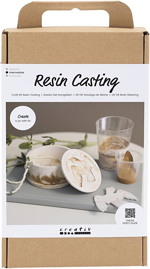 DIY Kit Resin St&oslash;bning, Krukke med l&aring;g
