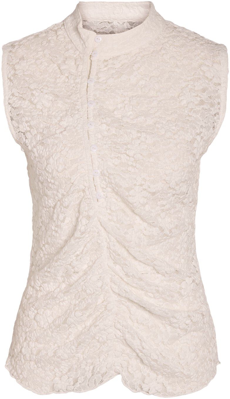 Nmpeyton S/L Button Top
