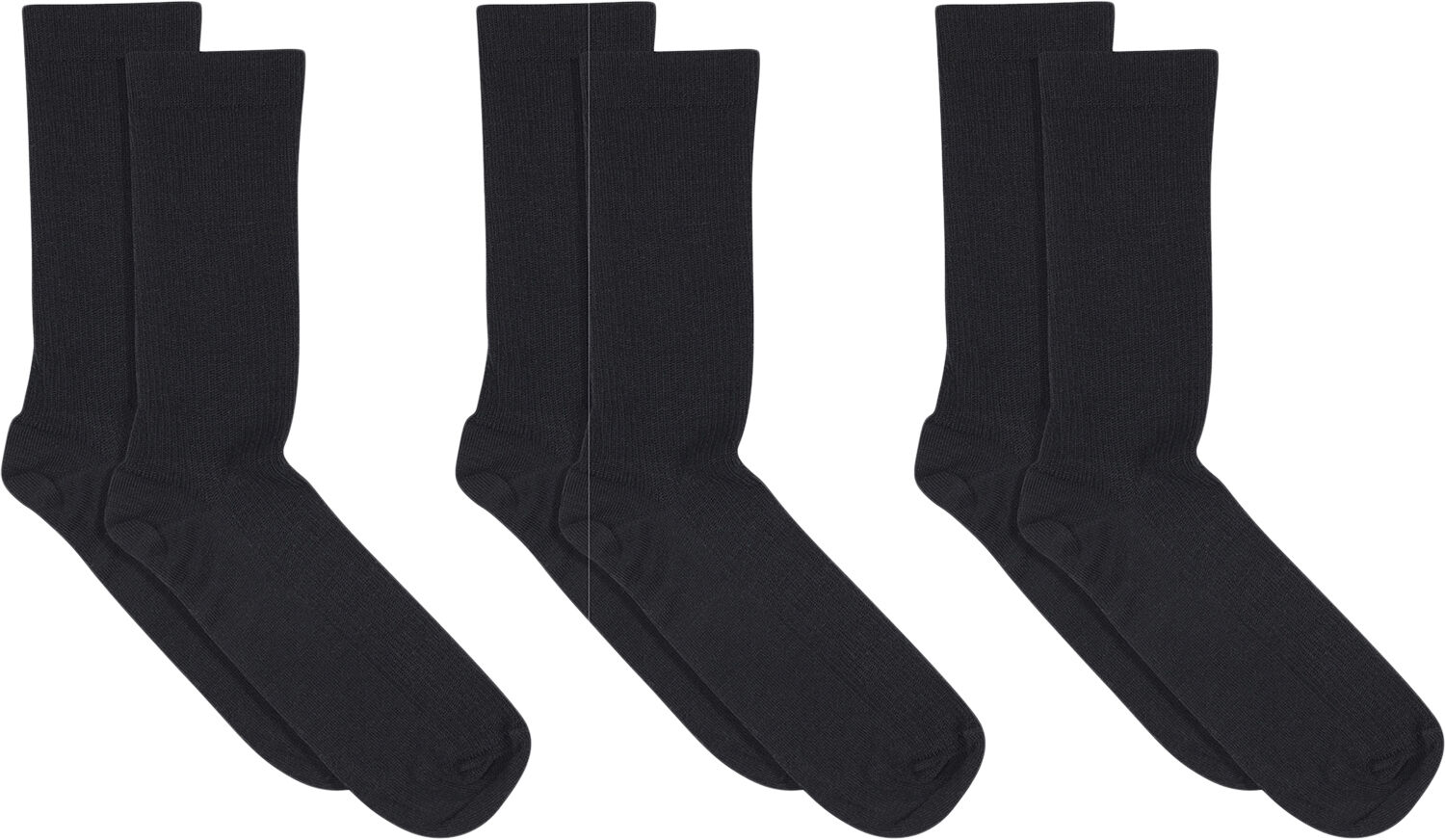 Fine wool rib socks - 3-packs
