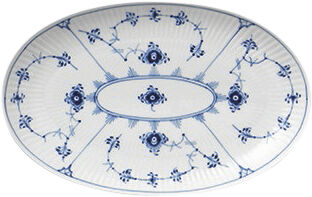 Blue Fluted Plain 23 cm oval tallrik