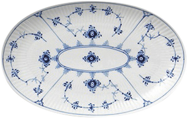 Blue Fluted Plain 23 cm oval tallrik