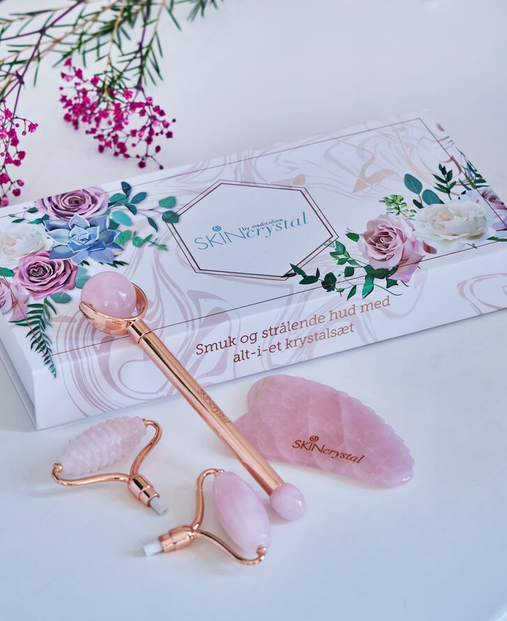 SKINcrystal Rosenkvarts Alt-i-et krystalsæt