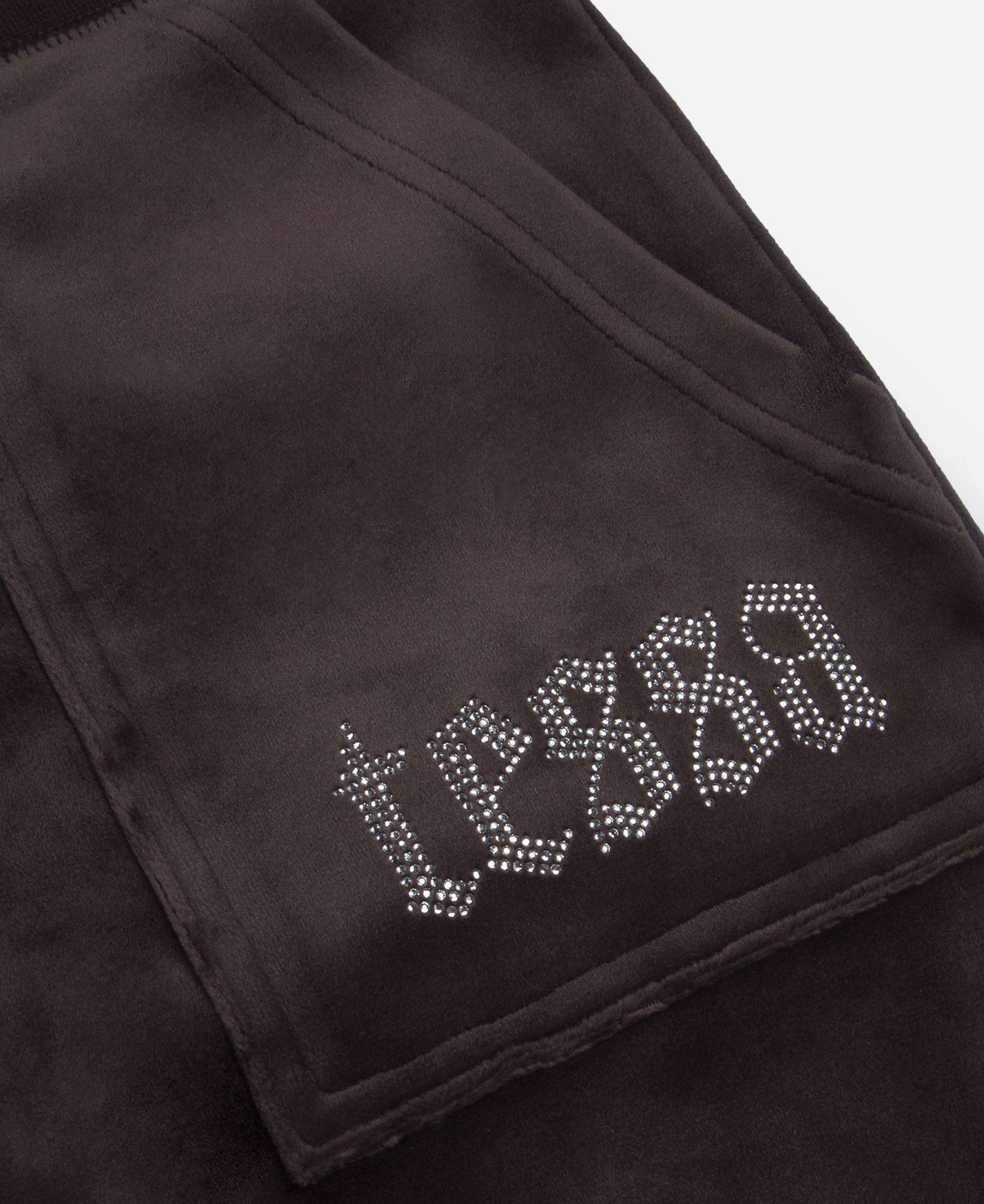 Tessa x Juicy - velour track pants m. diamanter
