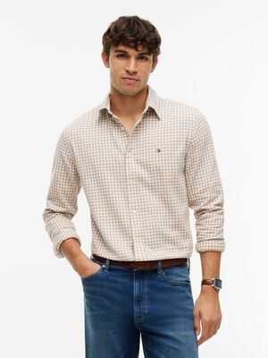 Regular Fit Gingham Dobby Flannel Shirt