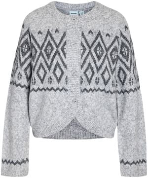 NMHILDA L/S O-NECK FAIRISLE CARDIGA