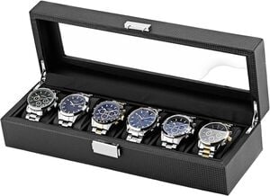 Ditur Watch Box 6 Watches Black Imitated carbon DIT0000231