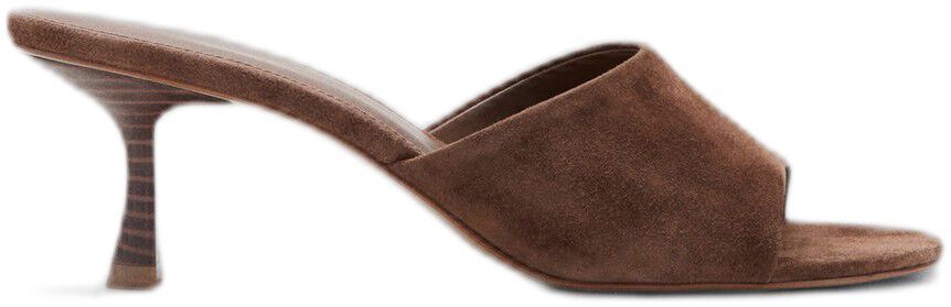 Suede kitten heel sandal