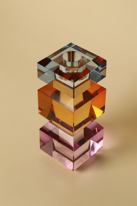 Krystal stage, violet/rav/kobolt, 15x6x6 cm