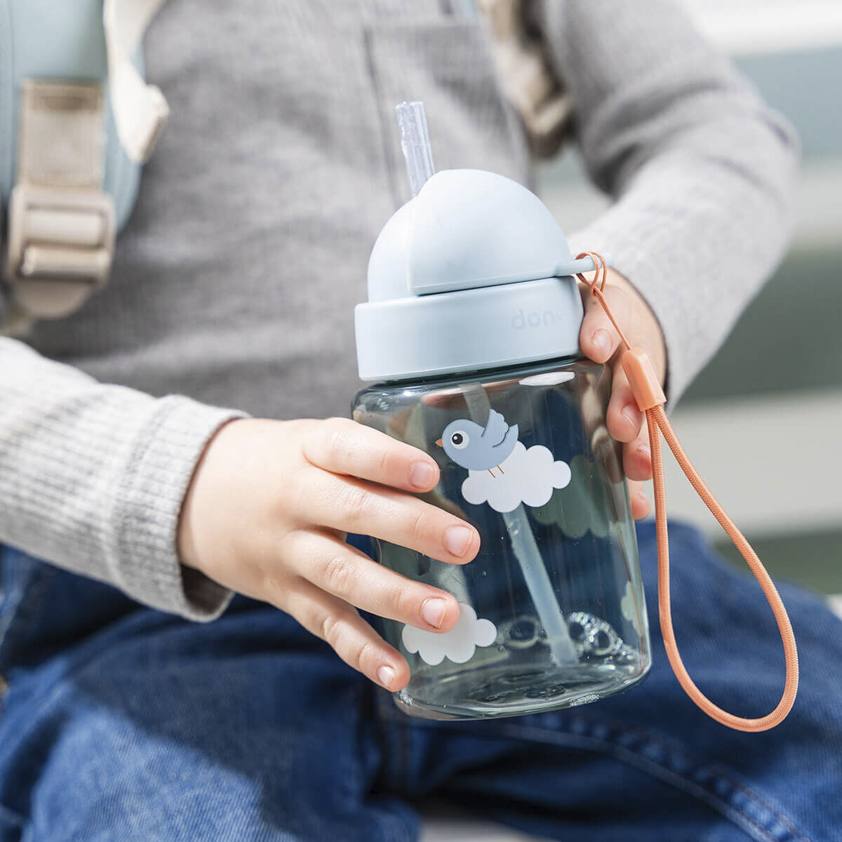 Snack & madkasse m/drikkedunk Playground Bl&aring;