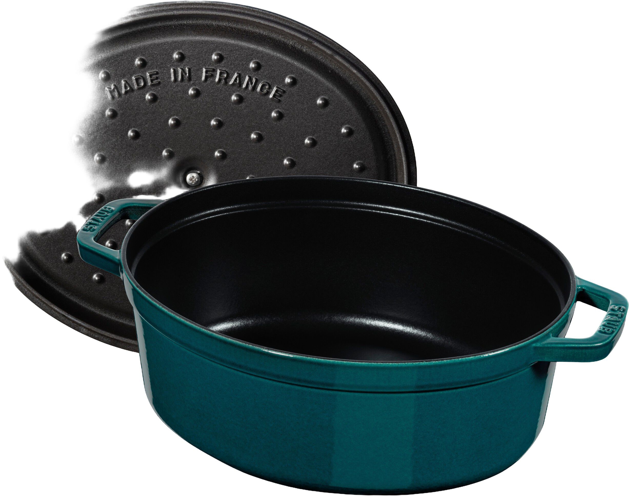 La Cocotte Gryta 33 cm / 6,75 l, Oval, La-Mer, Gjutj&auml;rn