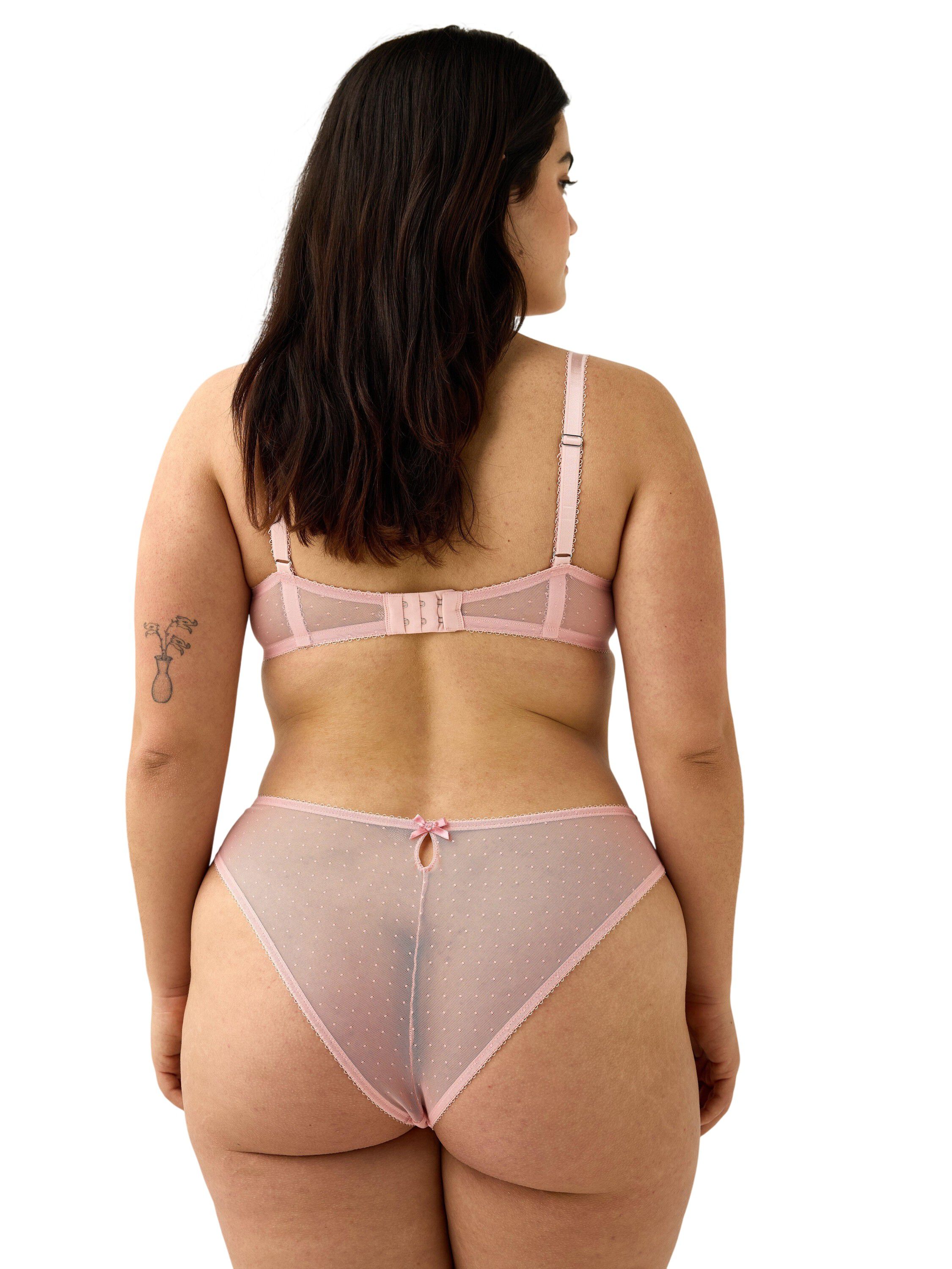 Brazilian briefs with lace and mesh