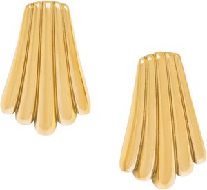 Women's Gold Calico Shell Earrings
