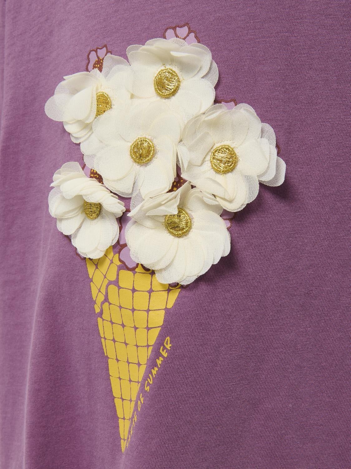 Kmgcream Life Ss Loose Printed Tee Jrs