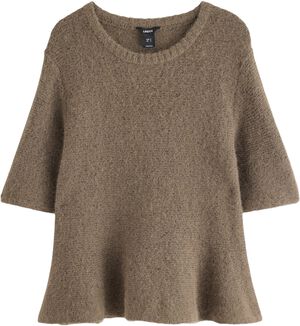 Strikket trøje med korte ærmer og u