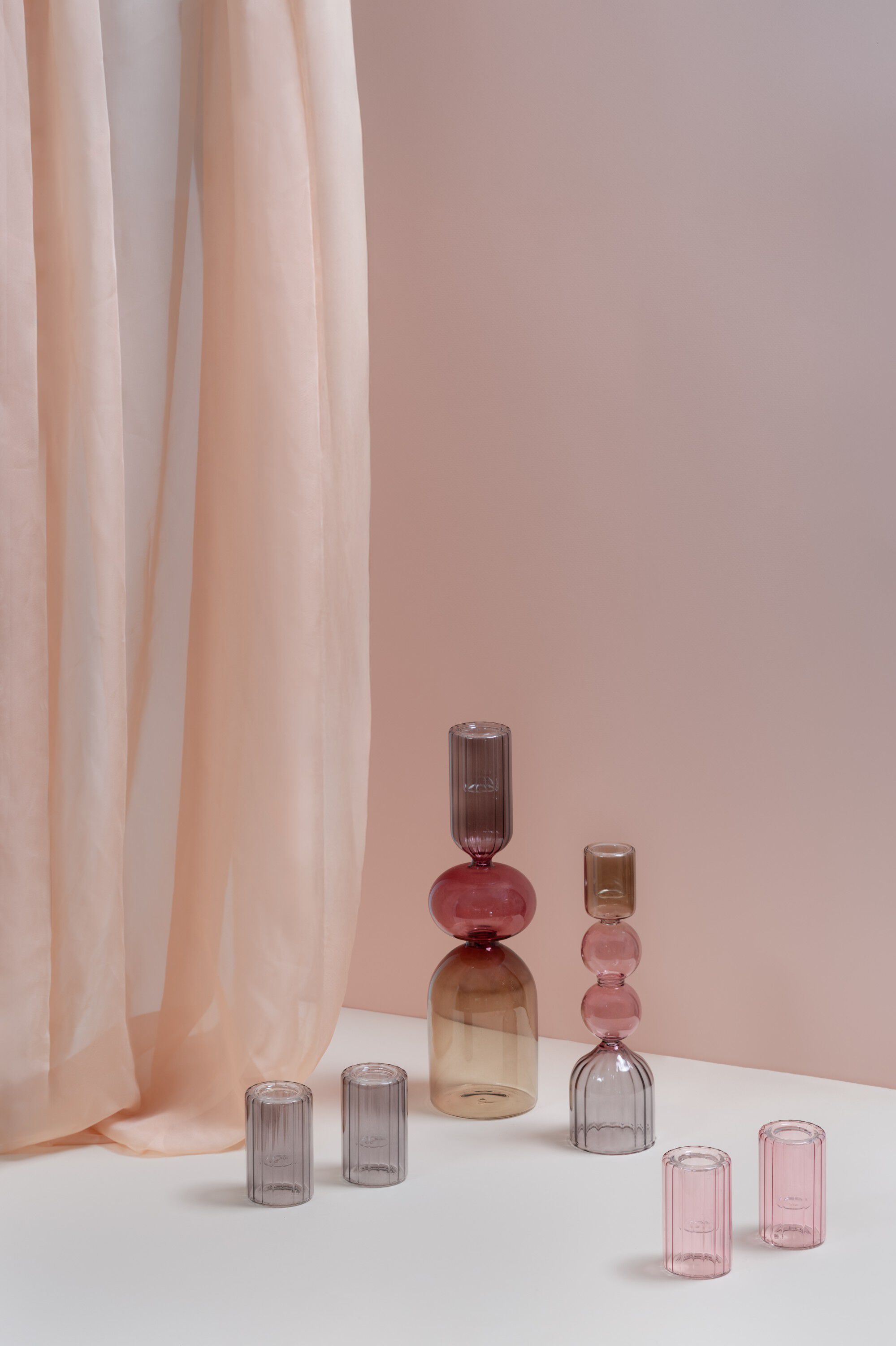 MM Lima candleholder, Charcoal, 2-pack