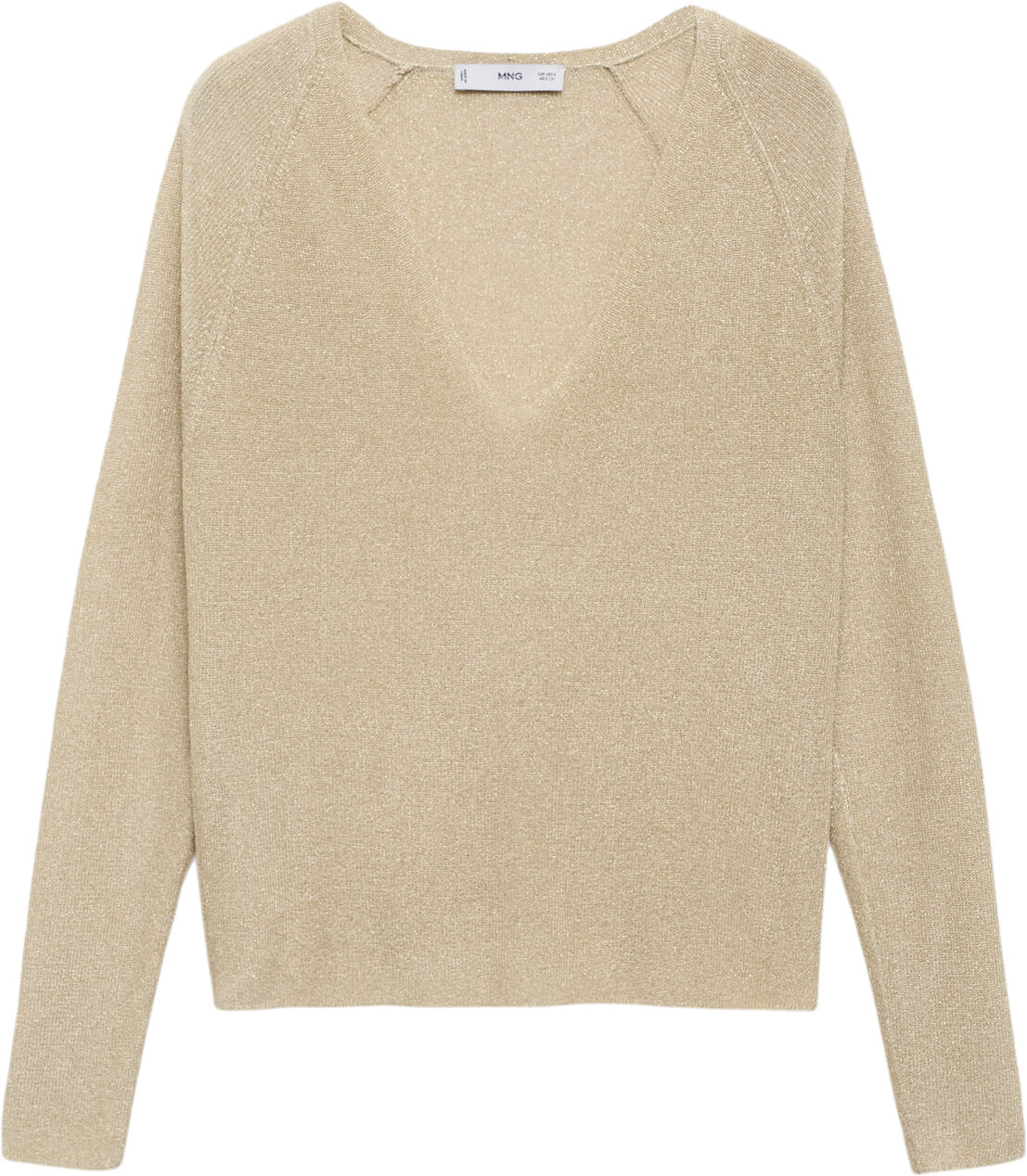 V-neck lurex sweater