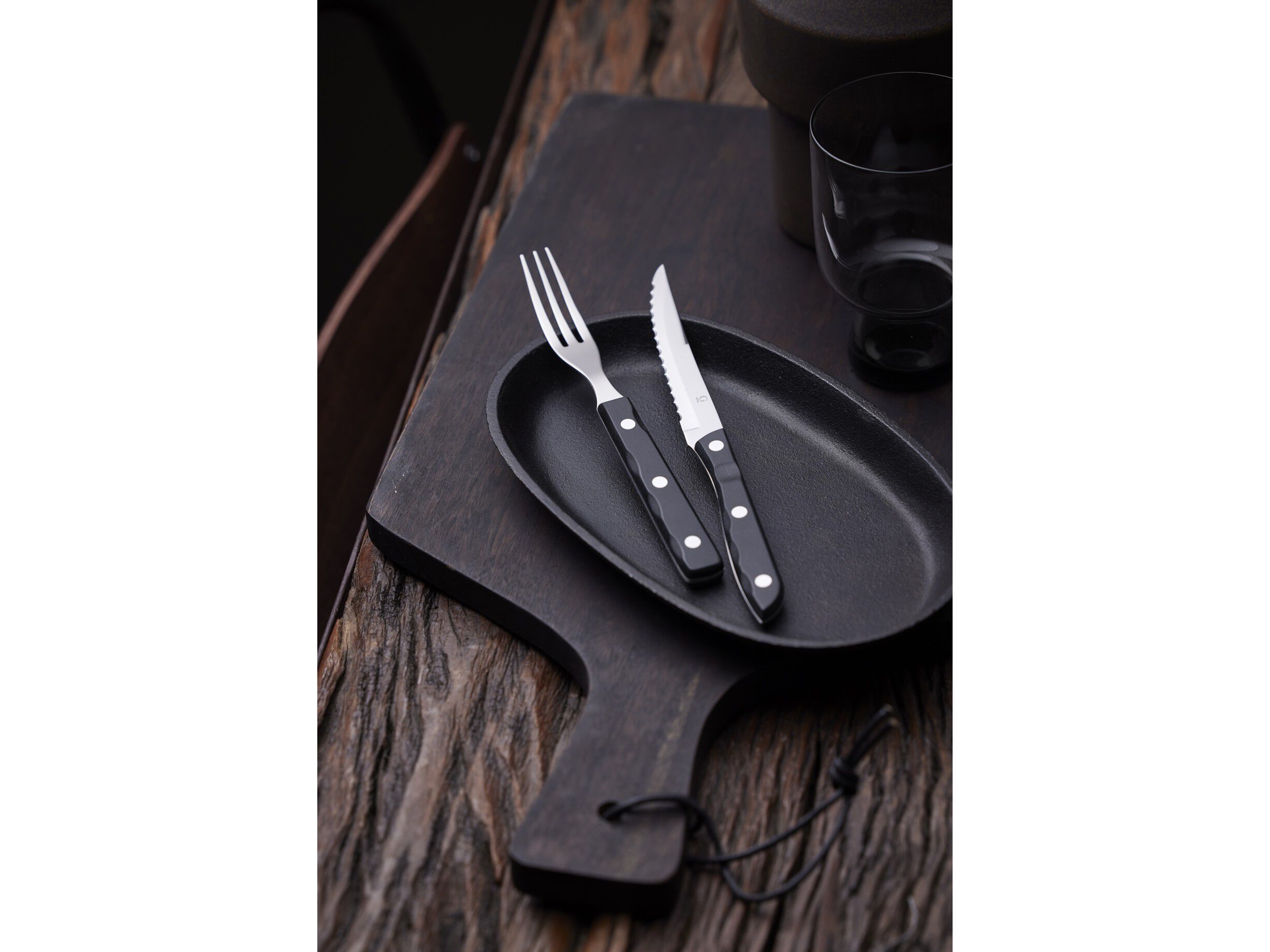 Steakbestick/grillbestick Old Farmer Black 12 delar Svart/St
