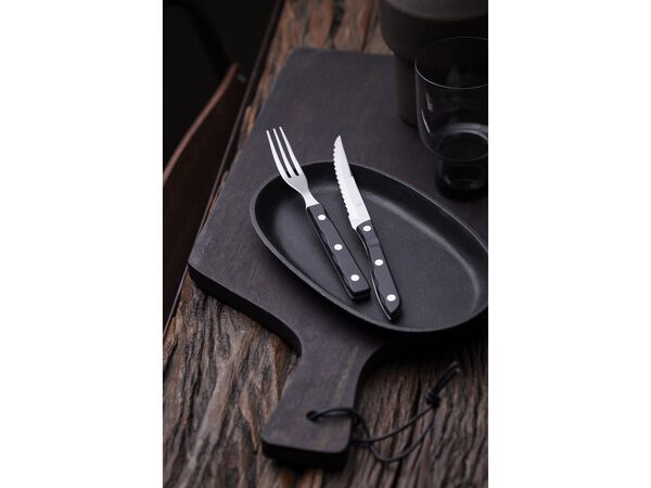 Steakbestick/grillbestick Old Farmer Black 12 delar Svart/St