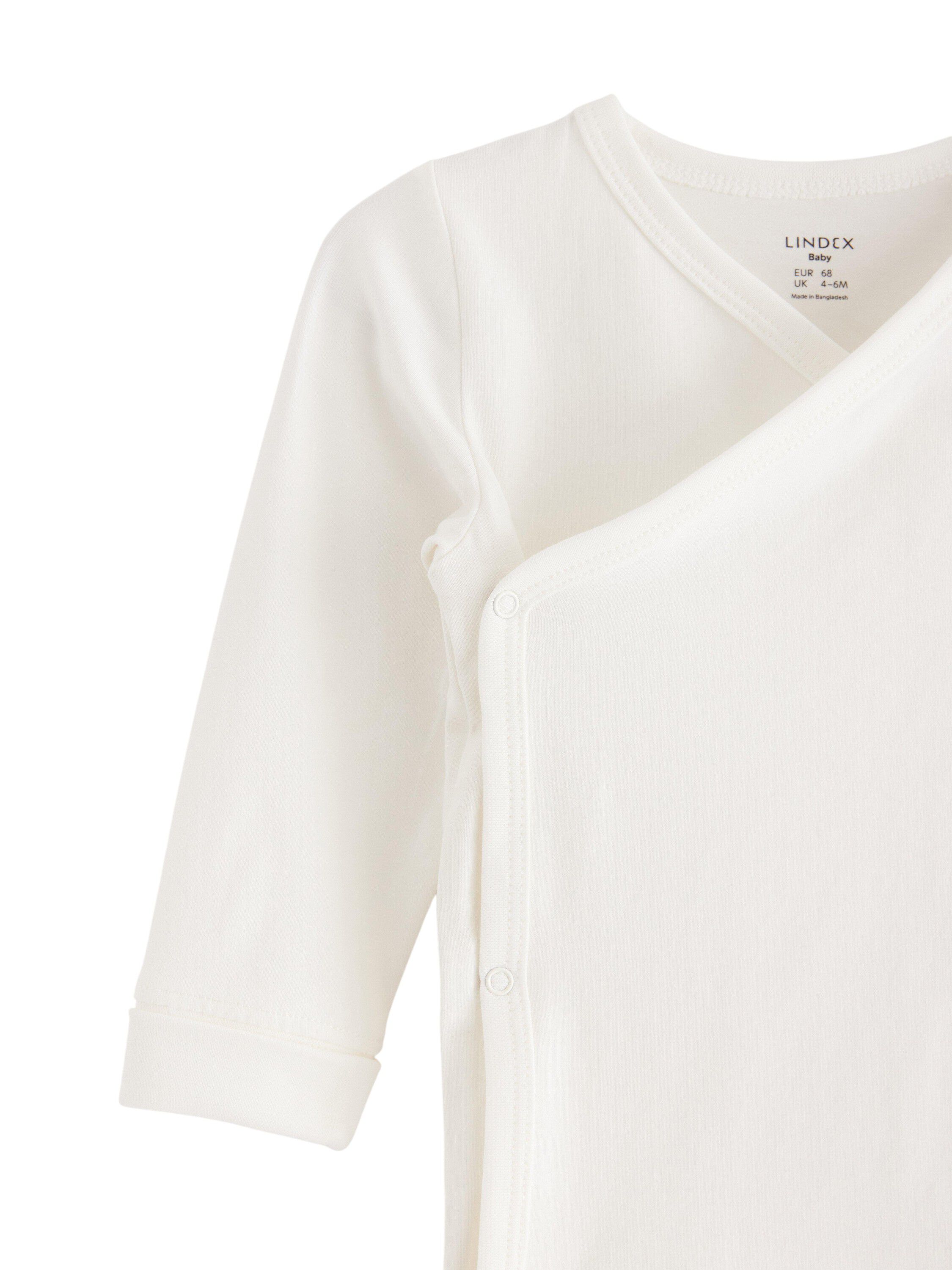 Cotton jersey wrap bodysuit with lo