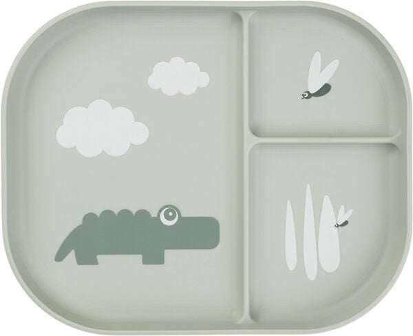 Foodie inddelt tallerken Croco Grøn