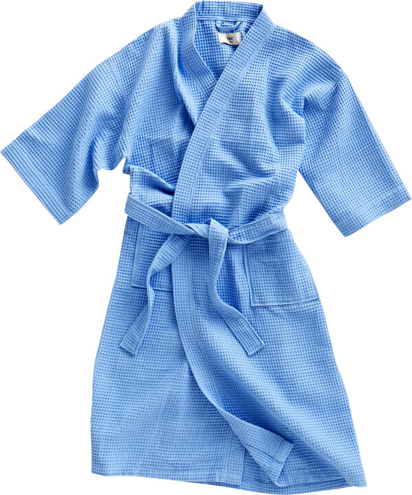 Waffle Bathrobe-Sky blue