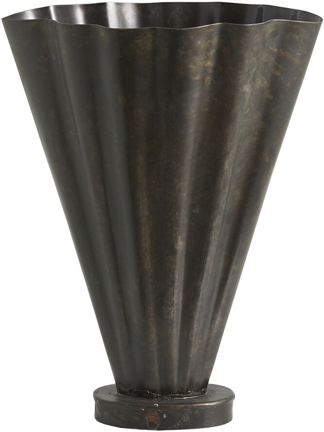 COLL vase, antique finish - brown