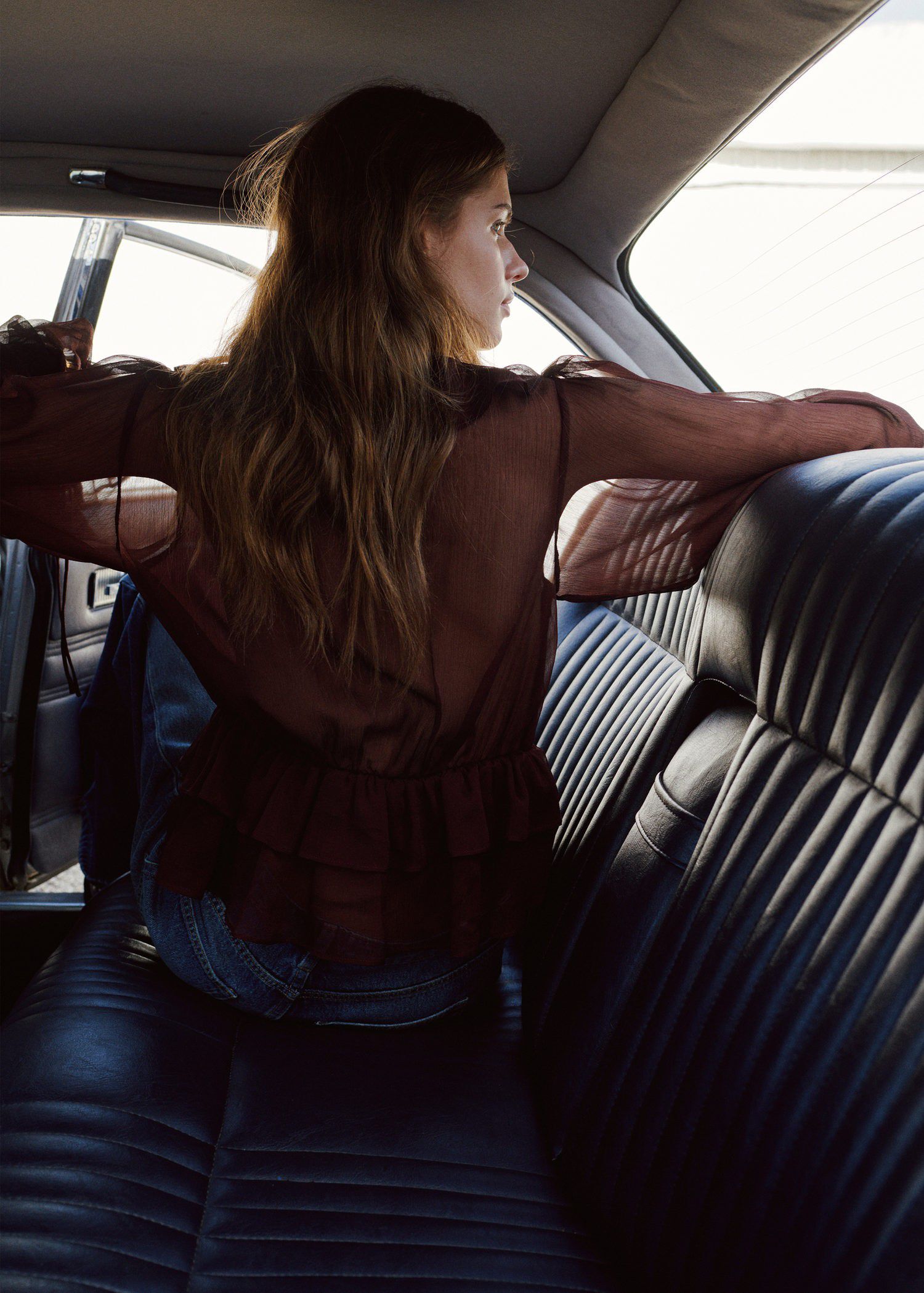 Fluid ruffled blouse