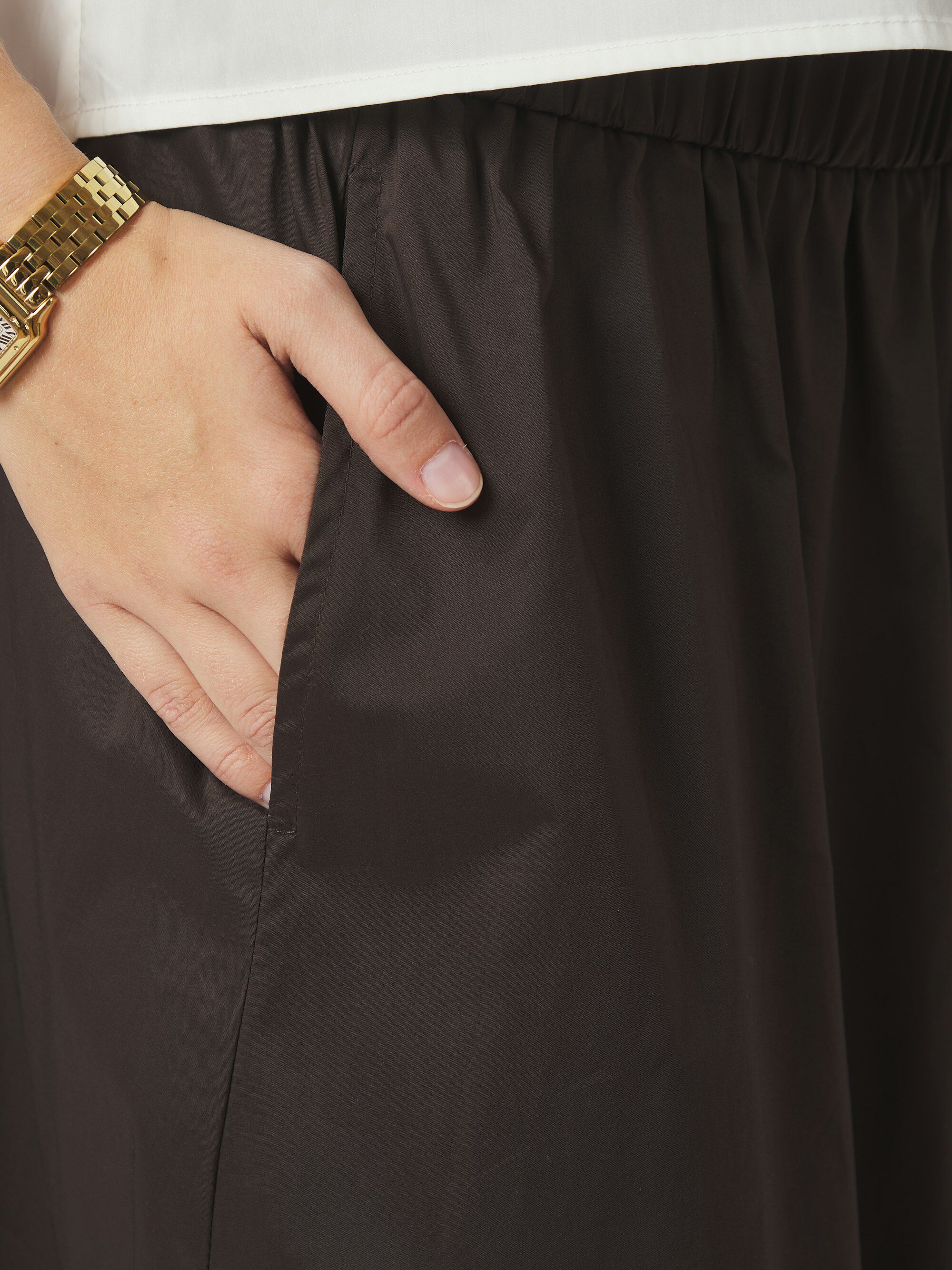 Yara Long Poplin Skirt